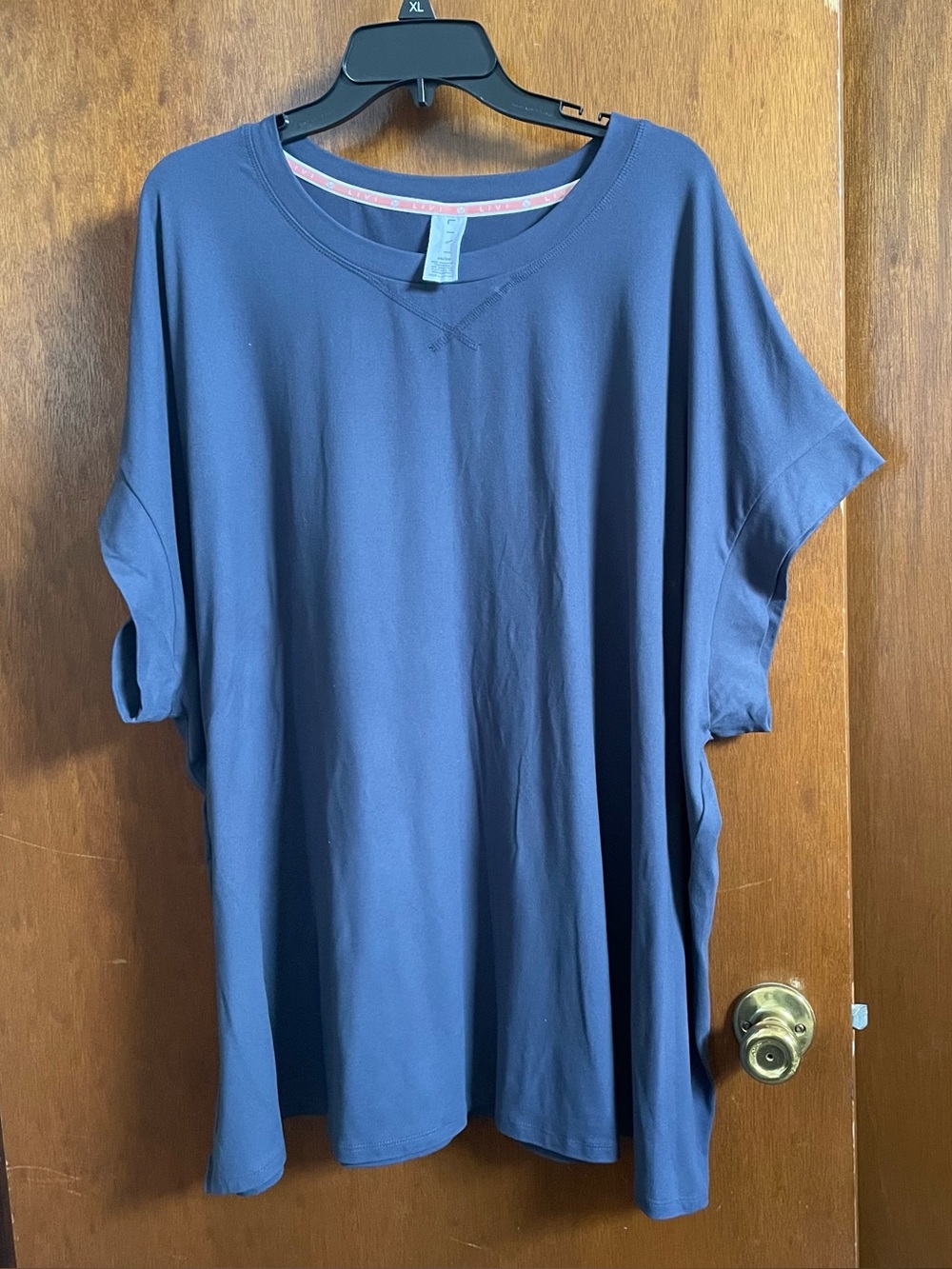 Livi Active Relaxed Crewneck Tee - Blue/Gray